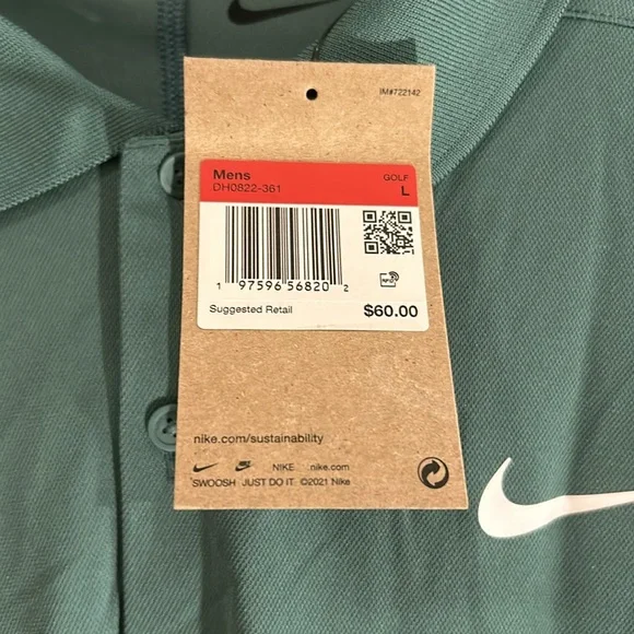 Nike Men's Green Polo Shirt - Picture 2 of 3